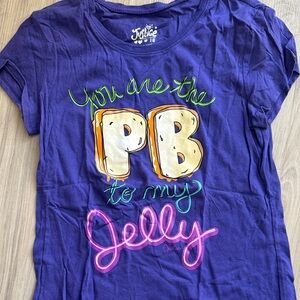 Justice Purple Tee with Colorful Graphic